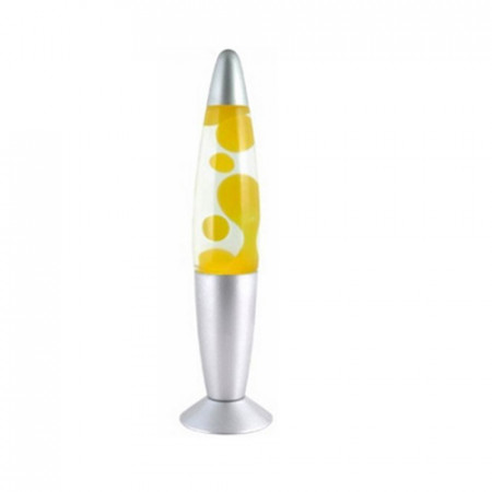 Лампа Лава Lava Lampe 34,5 см Восковая ЛАВОВАЯ парафиновая Ночник светильник желтая