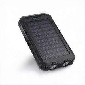 Повербанк на сонячній батареї VHG DN23 10000 mAh Solar Power Bank Black