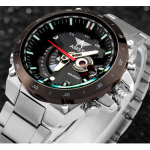 Годинник чоловічий наручний AMST 3008 Platinum black