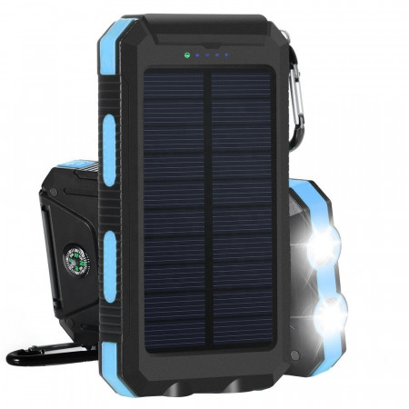 Повербанк на сонячній батареї VHG DN23 10000 mAh Portable Solar Charger Blue