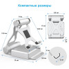 Підставка для телефону, планшета VHG PH01 з УМБ та блютус колонкою Bluetooth Speaker Powerbank Phone Stand Silver