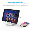 Підставка для телефону, планшета VHG PH01 з УМБ та блютус колонкою Bluetooth Speaker Powerbank Phone Stand Silver