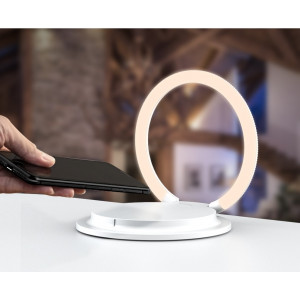 Підставка для телефону VHG SL-603 з LED лампою та бездротовою зарядкою 15W Wireless Charger With Led White