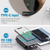 Повербанк на сонячній батареї VHG DN30 Pro 30000 mAh Portable Solar Charger Wireless 4 panel Black