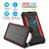 Повербанк на сонячній батареї VHG HDL-529 36000 mAh Wireless Solar Power Charger Red