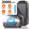 Повербанк на сонячній батареї VHG HY-203B 20000 mAh QC3.0+PD18W Wireless Solar Power Charger Orange