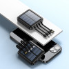 Повербанк міні із сонячною панеллю та кабелями VHG YM-384 10000 mAh Portable Solar Charger Black