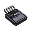 Повербанк міні із сонячною панеллю та кабелями VHG YM-384 10000 mAh Portable Solar Charger Black