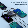 Повербанк міні із сонячною панеллю та кабелями VHG YM-384 10000 mAh Portable Solar Charger Black