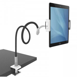 Гибкий держатель для телефона, планшета с прищепкой VHG Datura II 120 см Flexible Mobile Tablet Holder Grey