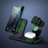 Бездротова зарядка Qi 4 в 1 VHG IN-WC-257 Wireless 15W I Док-станція для iPhone + iWatch + Airpods + Pencil Black
