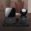 Бездротова зарядка Qi 4 в 1 VHG IN-WC-257 Wireless 15W I Док-станція для iPhone + iWatch + Airpods + Pencil Black