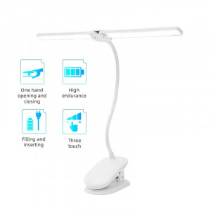 Аккумуляторная LED лампа на прищепке VHG D18-2 Clip Rechargeable Table Lamp White