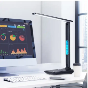 Акумуляторна LED лампа VHG TX26CX з календарем та годинником, Black